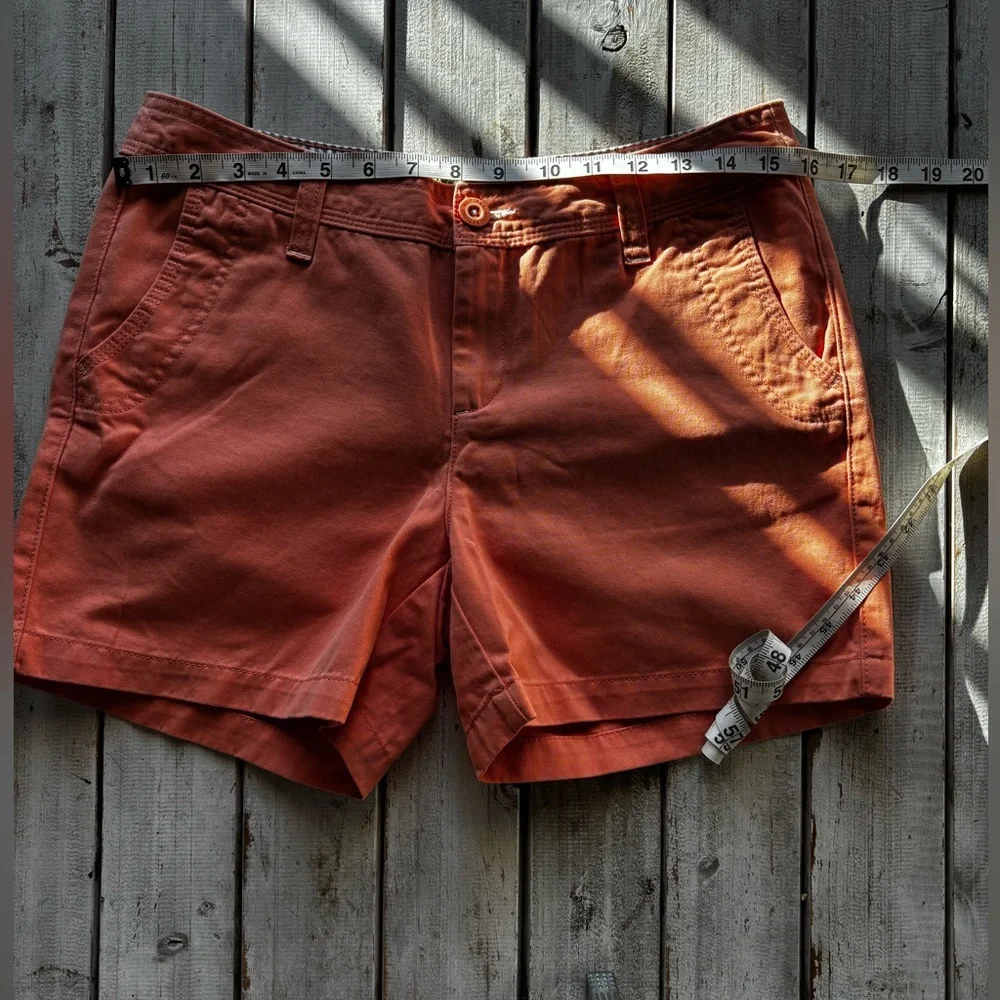 Bass Pro Shops Natural Collections Cotton Shorts Coral Casual Summer Size 4 - Picture 7 of 11